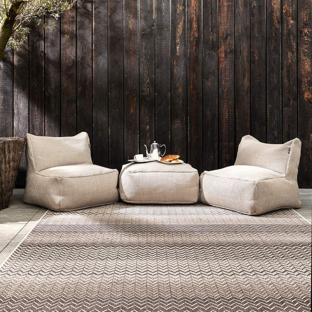 Utendørsteppe Ziggy 160x230 cm antrasitt/beige nærbilde av mønster