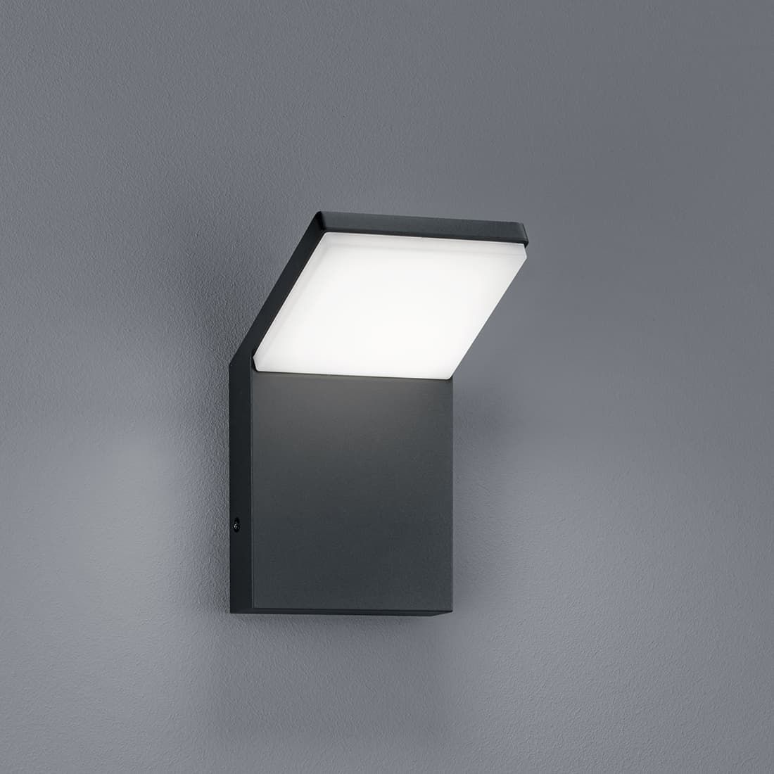 Utendørs vegglampe Pearl antrasitt aluminium/plast bakside