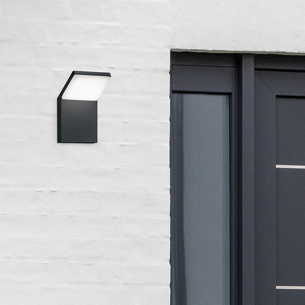 Utendørs vegglampe Pearl antrasitt aluminium/plast detalj