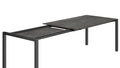 Uttrekkbart hagebord 140-210x70 cm rustfritt stål/HPL - OUTLIV forfra
