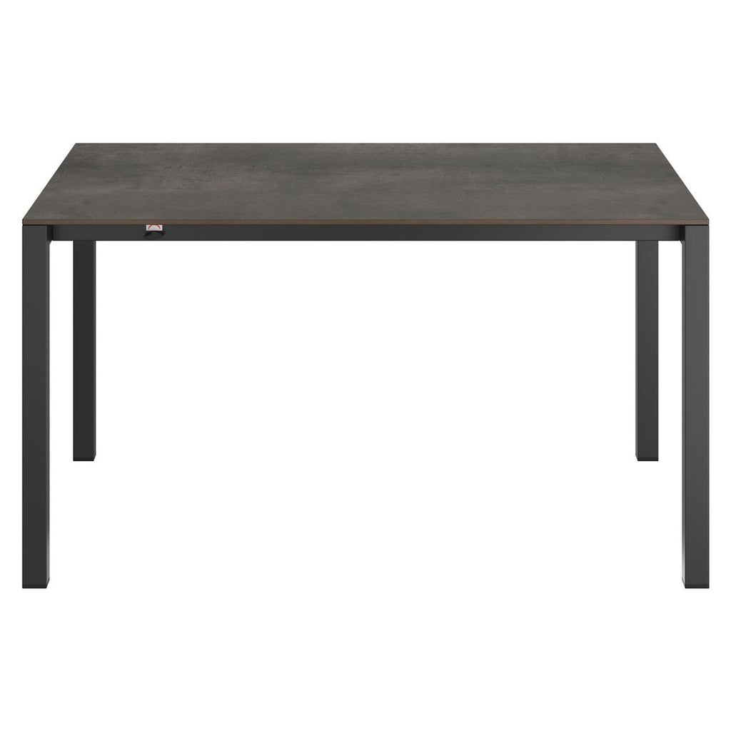 Uttrekkbart hagebord 140-210x70 cm rustfritt stål/HPL - OUTLIV bordplate detalj