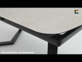 Uttrekkbart hagebord 160/200x95 cm aluminium/glasskeramikk - Kettler forfra