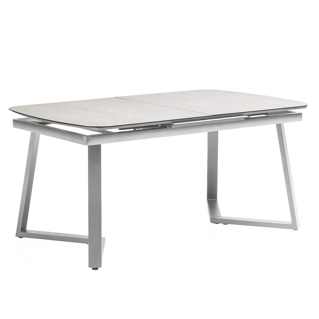 Uttrekkbart hagebord 160/200x95 cm aluminium/glasskeramikk - Kettler nærbilde aluminiumramme
