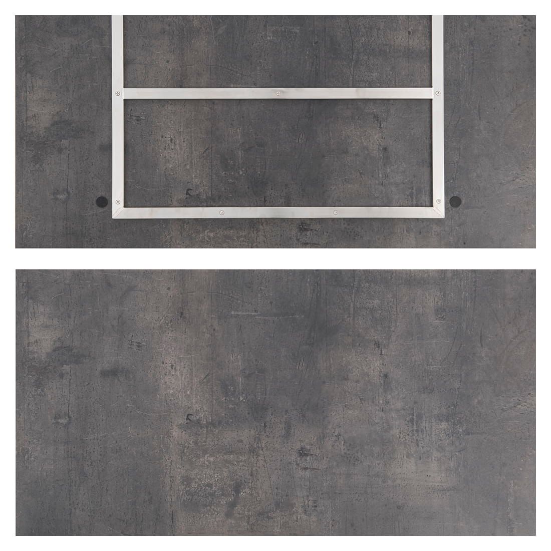 Uttrekkbart hagebord 160/217/267x92 cm rustfritt stål HPL - OUTLIV detalj av bordplate