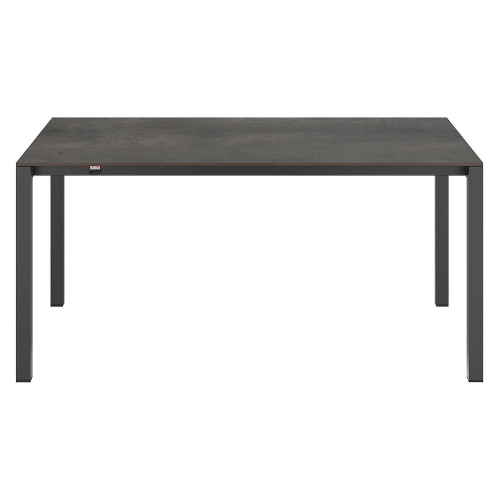 Baksiden av Uttrekkbart hagebord 160-267x92 cm rustfritt stål HPL