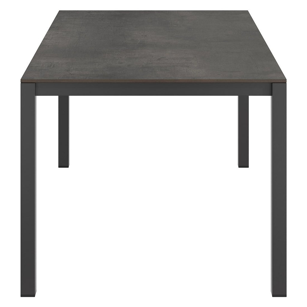 Uttrekkbart hagebord 160-267x92 cm rustfritt stål HPL i bruk med stoler