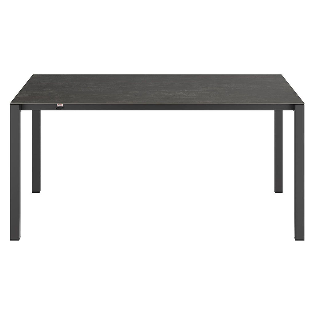Uttrekkbart hagebord 160-267x92 cm rustfritt stål/glasskeramikk - OUTLIV sammenleggbar funksjon