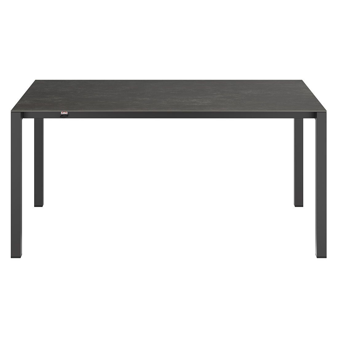 Uttrekkbart hagebord 160-267x92 cm rustfritt stål/glasskeramikk - OUTLIV sammenleggbar funksjon