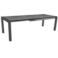 Uttrekkbart hagebord 174/214/254x90 cm aluminium Silverstar Stern forfra