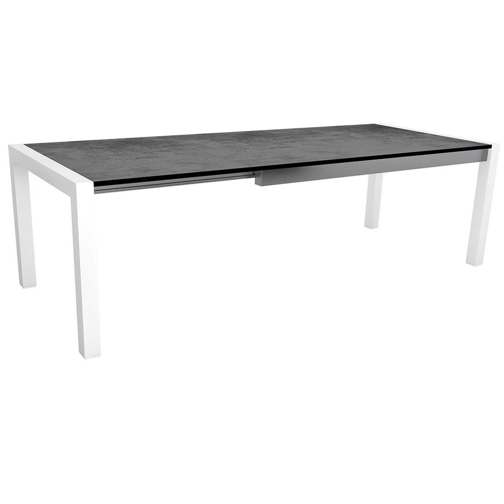 Uttrekkbart hagebord 174/214/254x90cm aluminium Silverstar Touch Stern frontriss