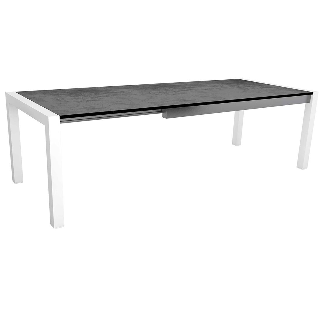 Uttrekkbart hagebord 174/214/254x90cm aluminium Silverstar Touch Stern frontriss