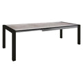 Uttrekkbart hagebord 174/234/254x90 cm aluminium Silverstar fra Stern sett forfra