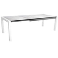 Uttrekkbart hagebord 174/254x90 cm aluminium Silverstar Stern forfra