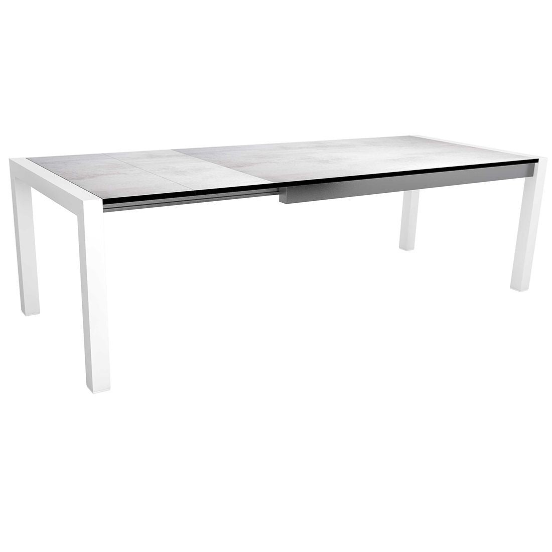 Uttrekkbart hagebord 174/254x90 cm aluminium Silverstar Stern forfra