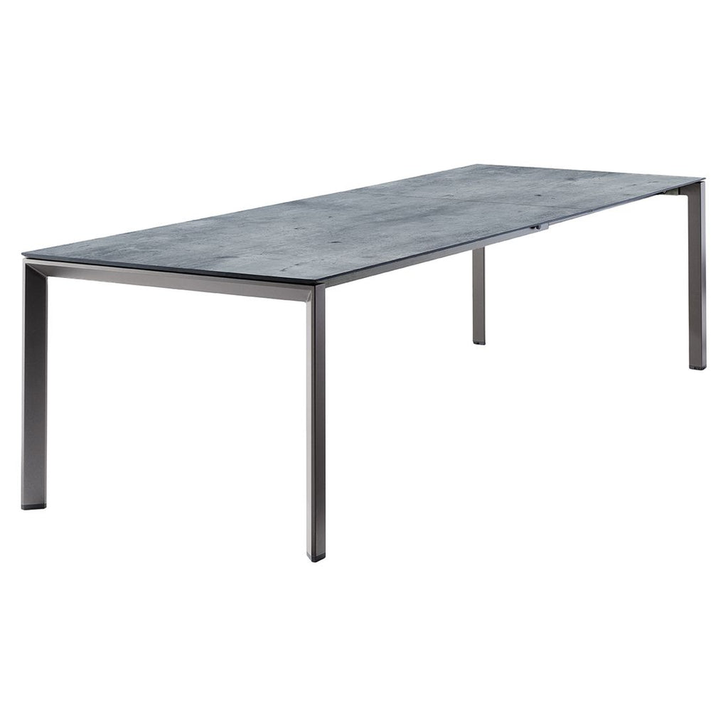 Uttrekkbart hagebord 180-290x100 cm aluminium HPL Sieger forfra