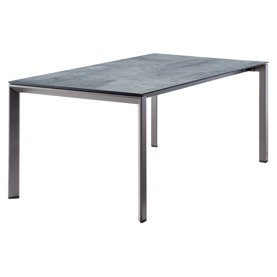 Uttrekkbart hagebord 180-290x100 cm aluminium HPL Sieger bakside