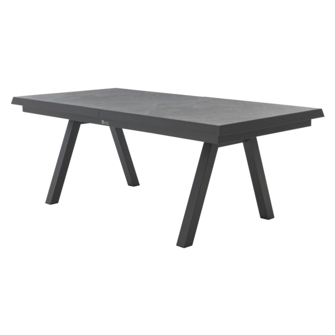 Uttrekkbart hagebord 7011 200/260x100 cm aluminium - Interliving forfra