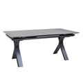 Uttrekkbart hagebord 7011 aluminium sinterstein forfra