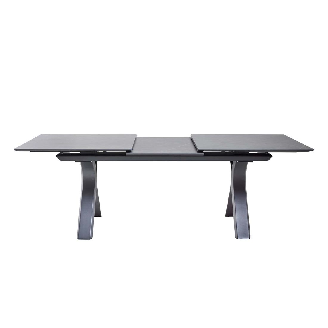 Uttrekkbart hagebord 7011 aluminium sinterstein bakside