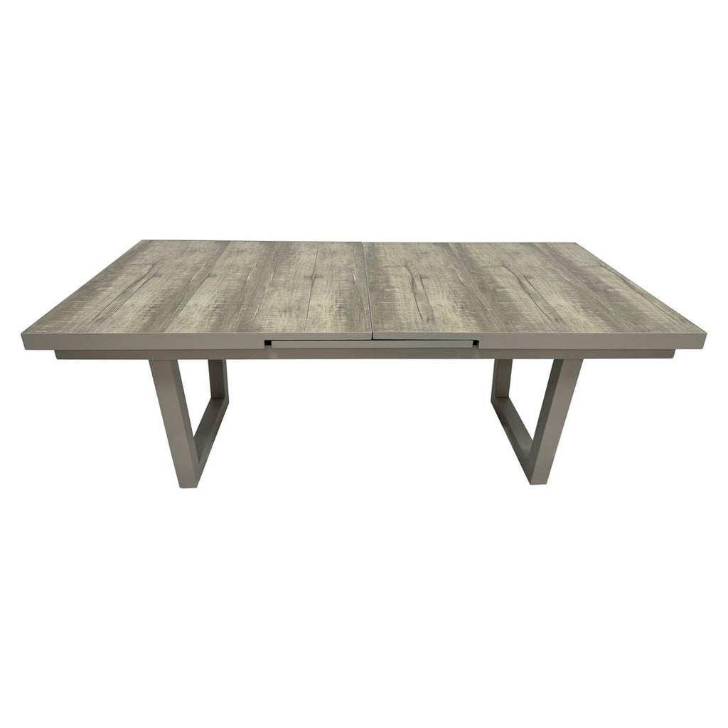 Uttrekkbart hagebord Alice aluminium/keramikk 200/260x100 cm nærbilde av ramme
