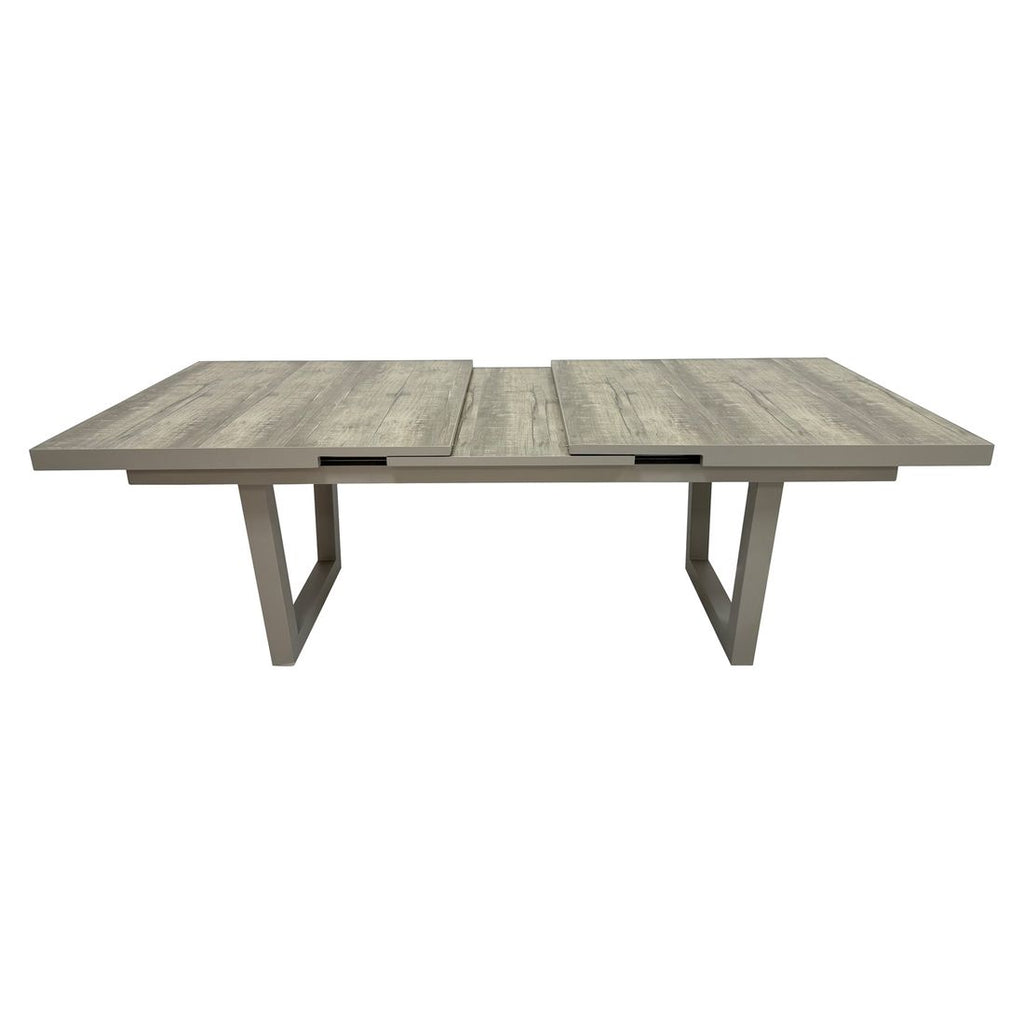 Uttrekkbart hagebord Alice aluminium/keramikk 200/260x100 cm utfoldet