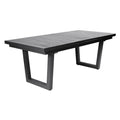 Uttrekkbart hagebord Alice aluminium/keramikk forfra