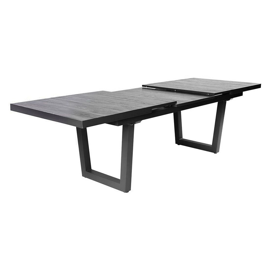 Uttrekkbart hagebord Alice aluminium/keramikk montert på terrasse