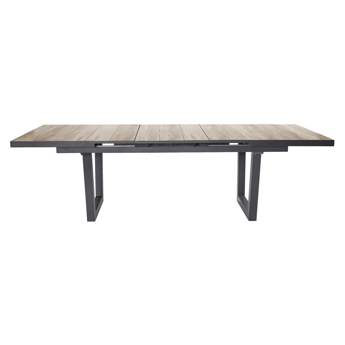 uttrekkbart hagebord alice aluminium keramikk utside terrasse