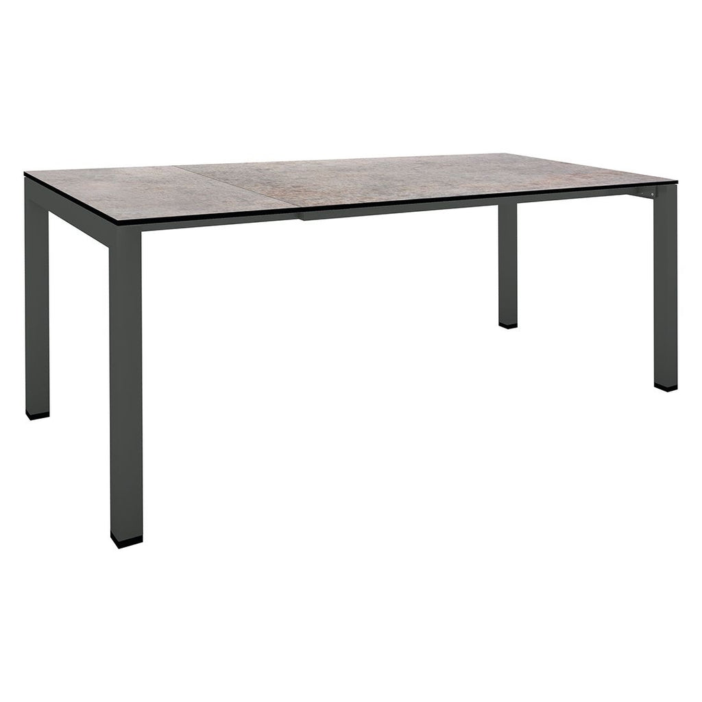 Uttrekkbart hagebord aluminium Silverstar 160/210x90 cm Stern forfra