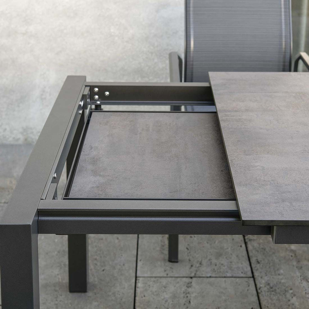 Uttrekkbart hagebord aluminium Silverstar 160/210x90 cm Stern utslått lengde