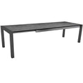 Uttrekkbart hagebord aluminium/Silverstar 214/294x100 cm - Stern sett forfra