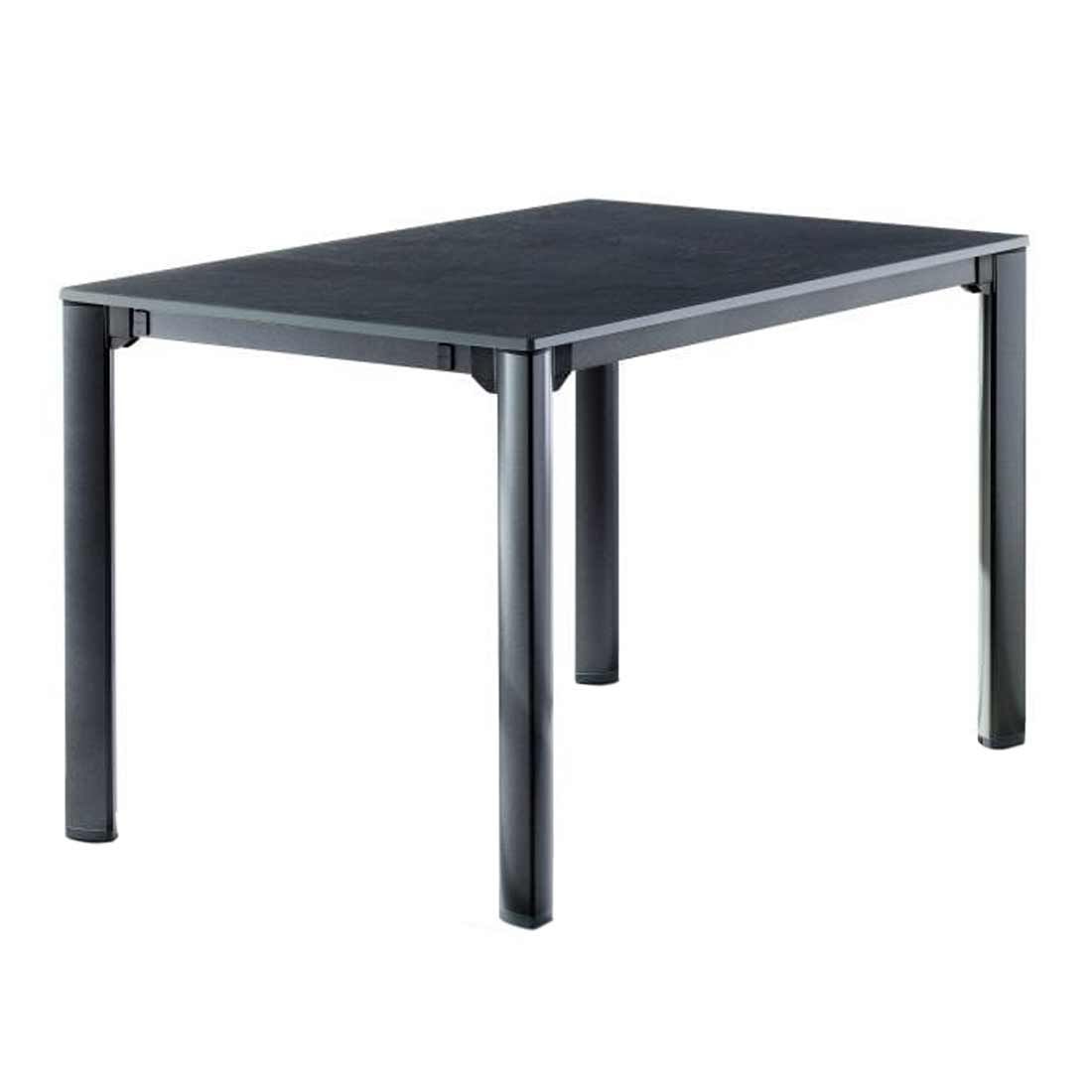 Uttrekkbart hagebord aluminium Vivodur 120-220x80cm jerngrå forfra