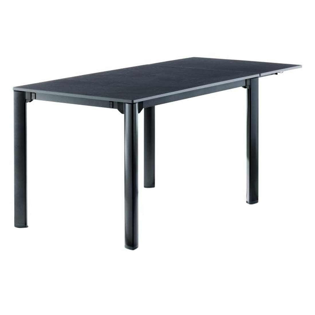 Uttrekkbart hagebord aluminium Vivodur 120-220x80cm jerngrå bakside