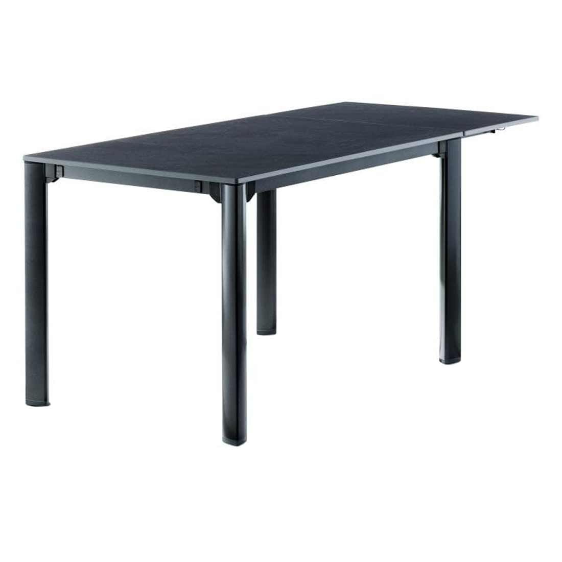 Uttrekkbart hagebord aluminium Vivodur 120-220x80cm jerngrå bakside