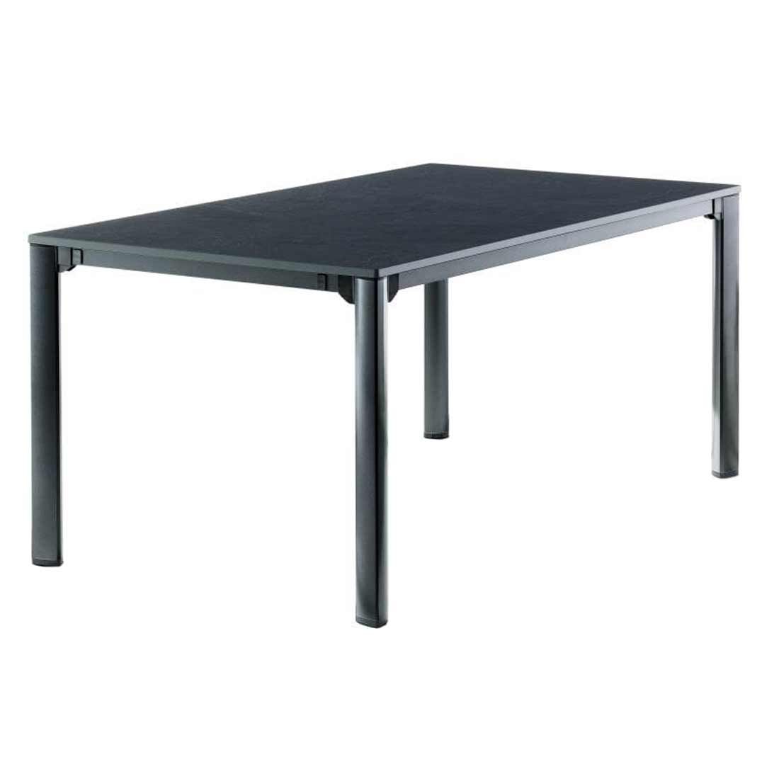 Uttrekkbart hagebord aluminium/Vivodur 165-285x95cm jerngrå - Sieger forfra