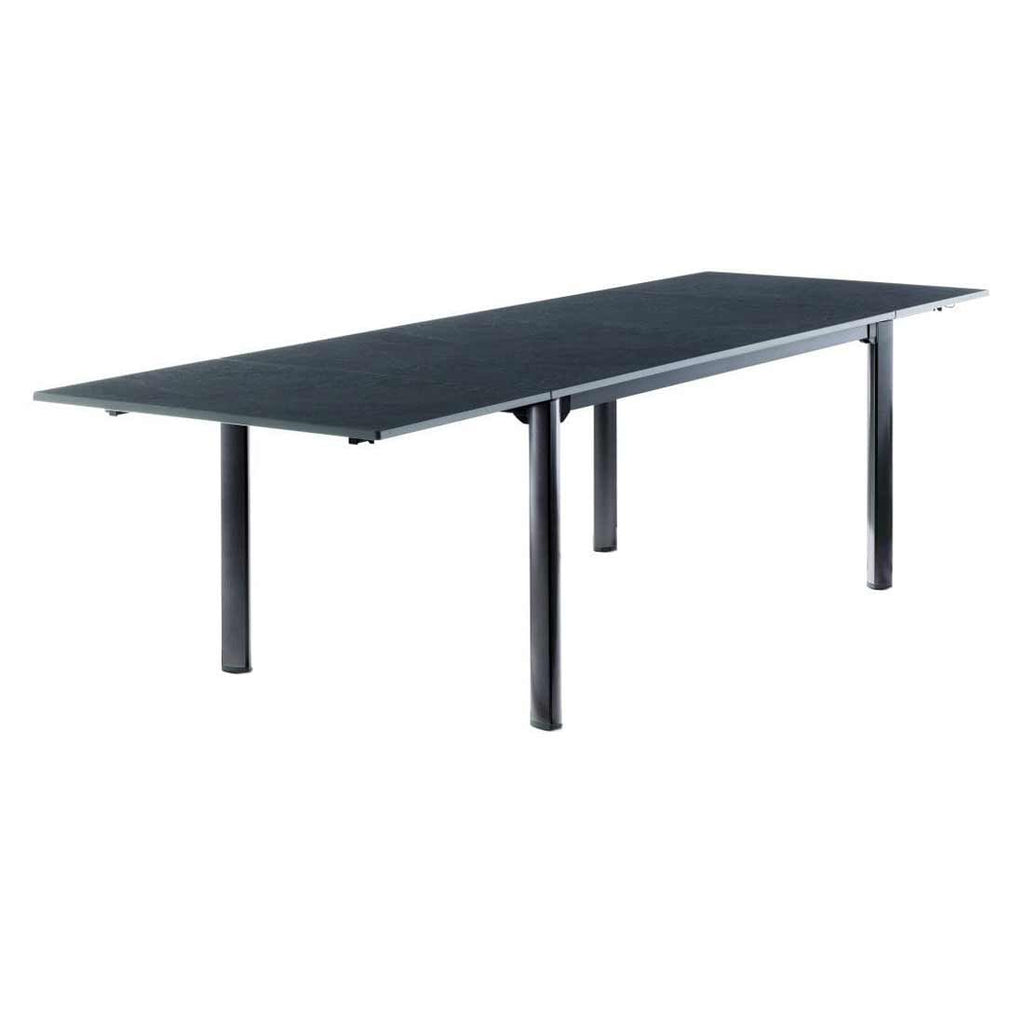 Uttrekkbart hagebord aluminium/Vivodur 165-285x95cm jerngrå - Sieger detalj av bordplate
