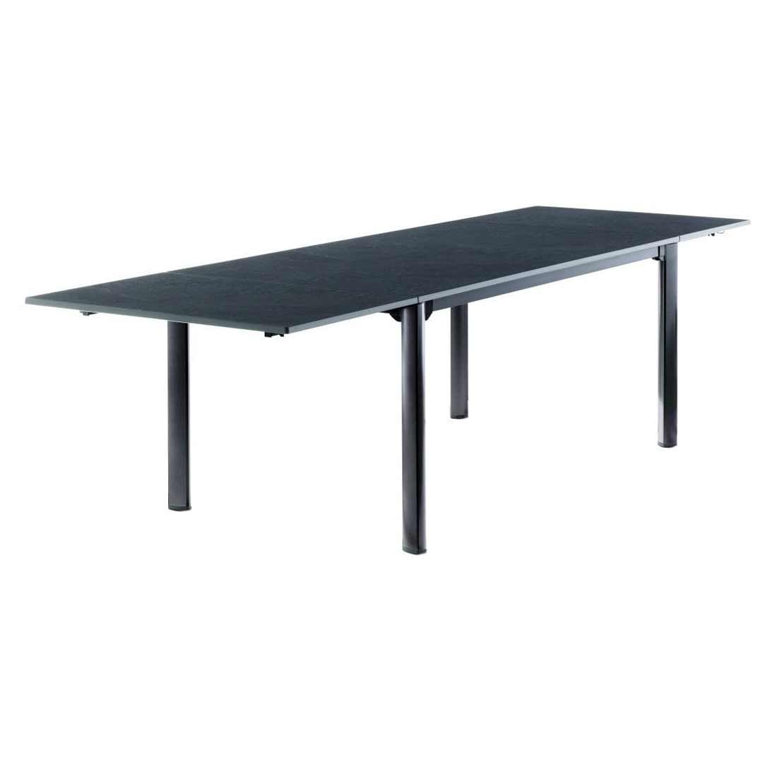 Uttrekkbart hagebord aluminium/Vivodur 165-285x95cm jerngrå - Sieger detalj av bordplate