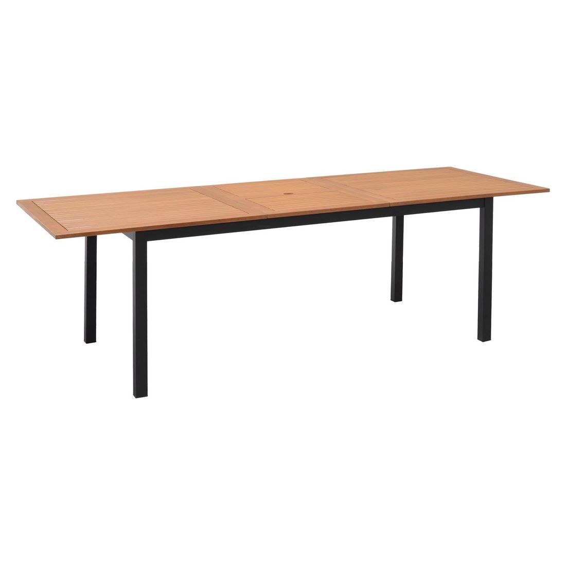 Uttrekkbart hagebord Barcelona-Lynx 180/240x100 cm front