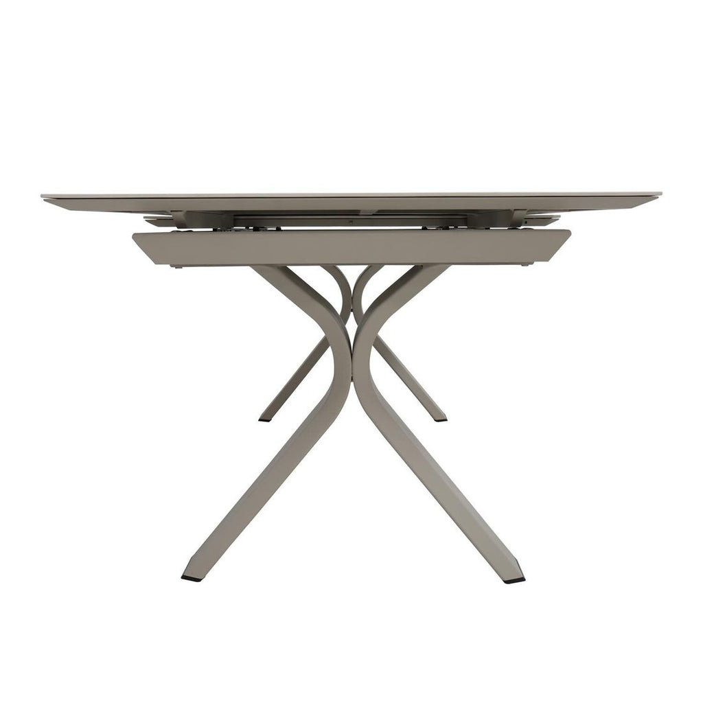 Uttrekkbart hagebord Bari med beige Sinterstone bordplate