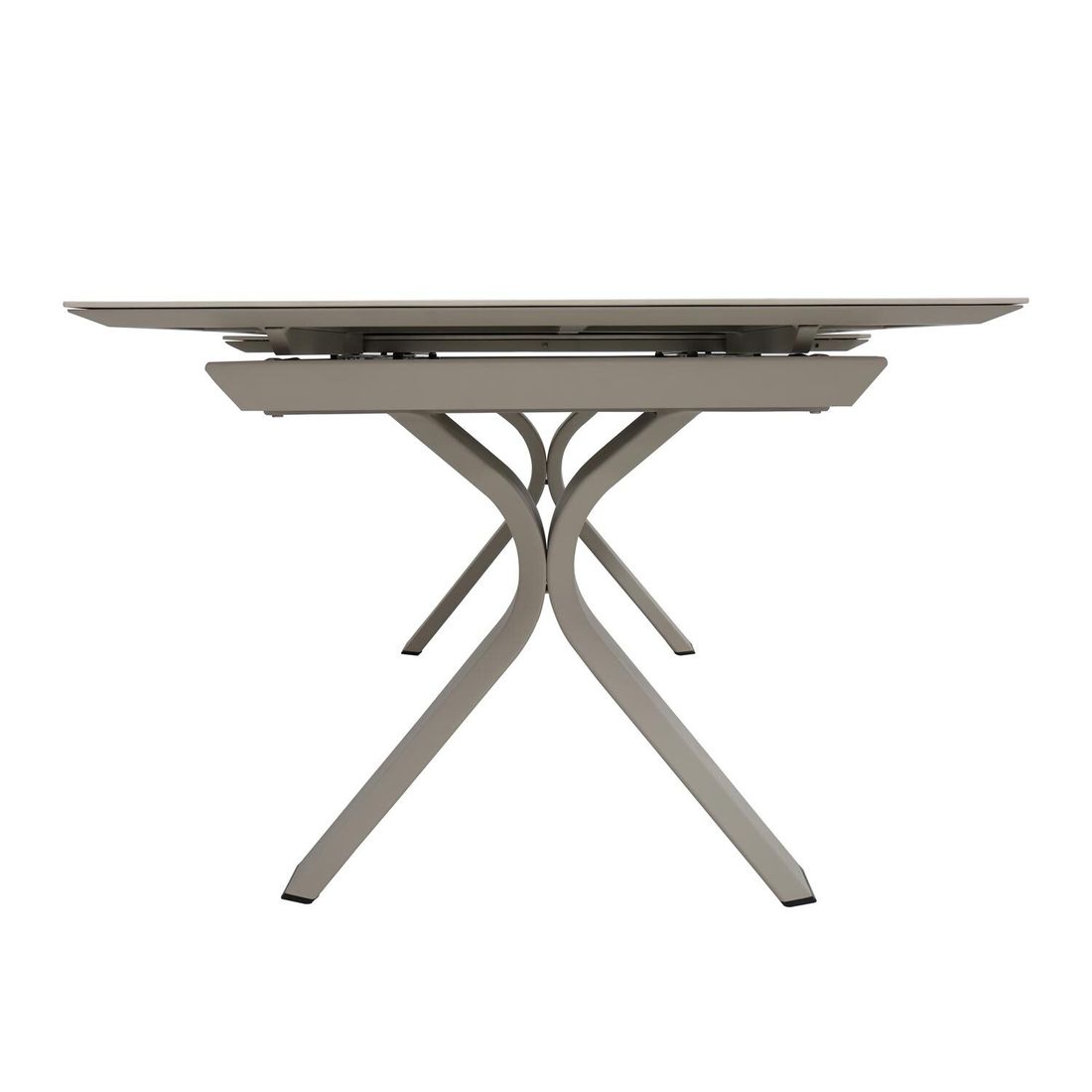 Uttrekkbart hagebord Bari med beige Sinterstone bordplate