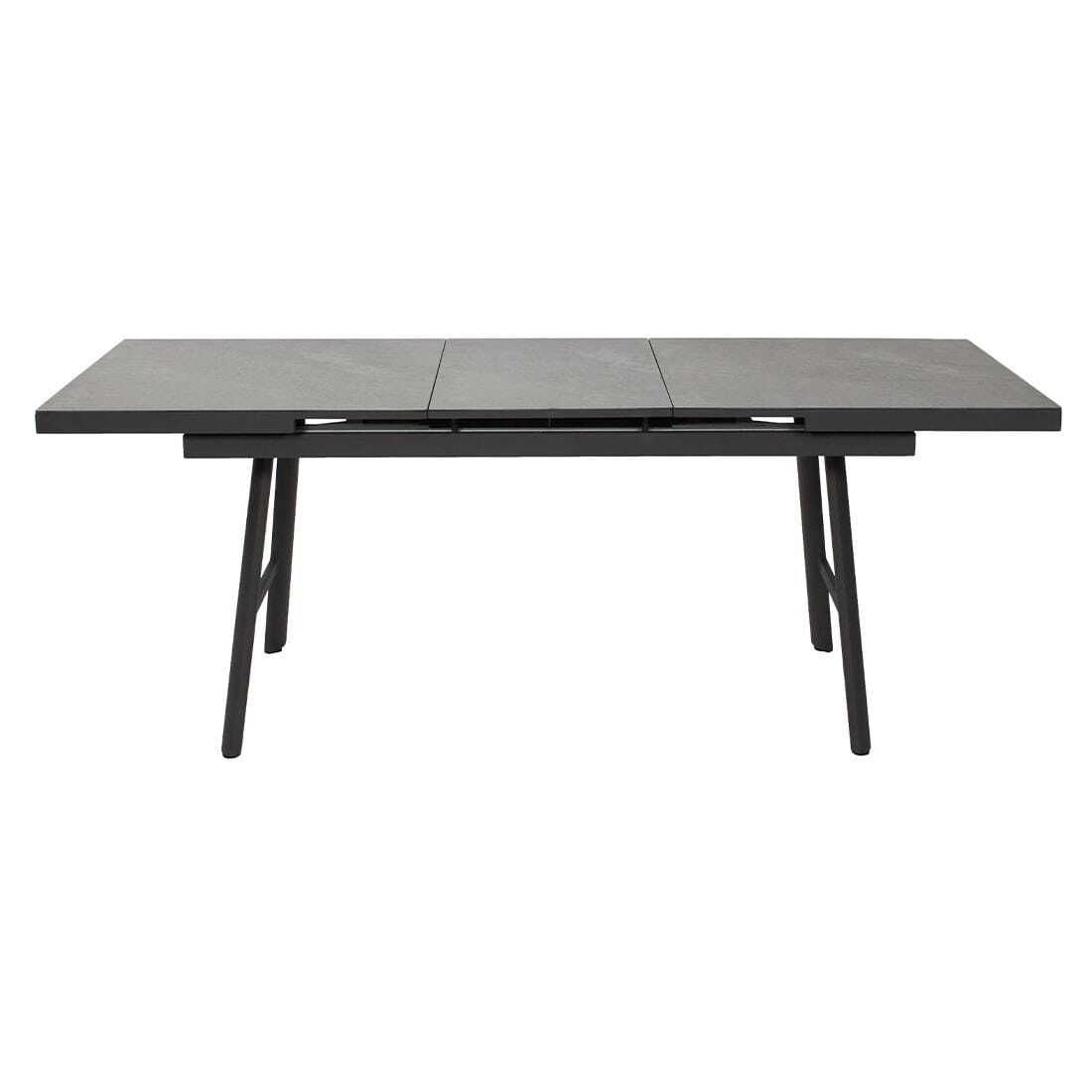 uttrekkbart hagebord bondino narmbilde av aluminium ramme