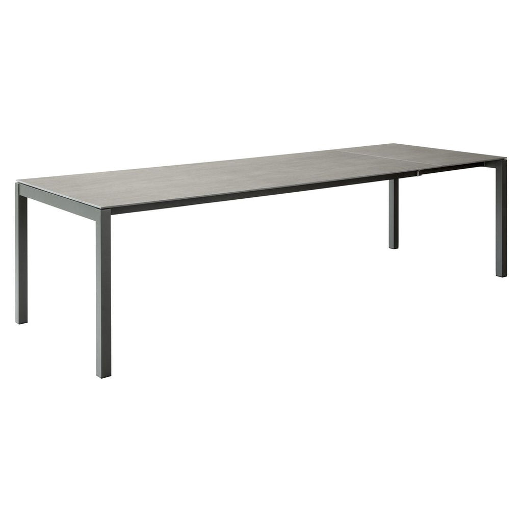 uttrekkbart hagebord classic 160/220x100cm aluminium dekton forfra