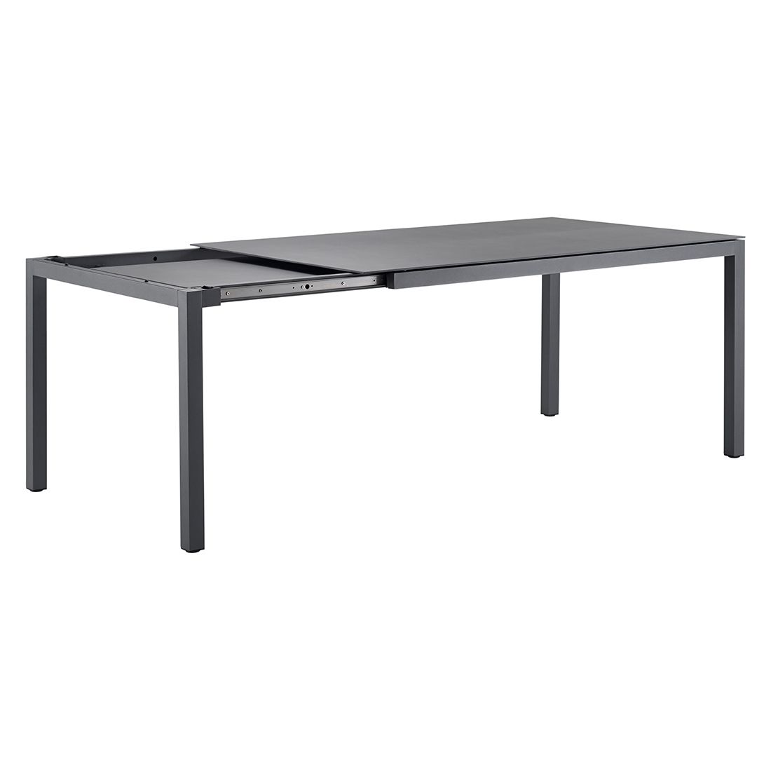Nærbilde av aluminiumsramme på Uttrekkbart hagebord Classic 160/220x100cm aluminium/Dekton