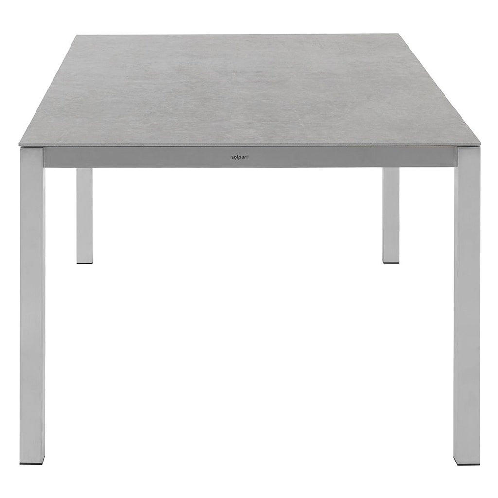 Detalj av bordplate på Uttrekkbart hagebord Classic 160/220x100cm rustfritt stål/Dekton