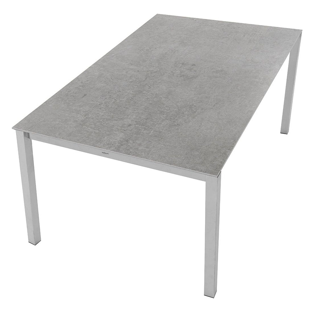 Montert Uttrekkbart hagebord Classic 160/220x100cm rustfritt stål/Dekton i hage