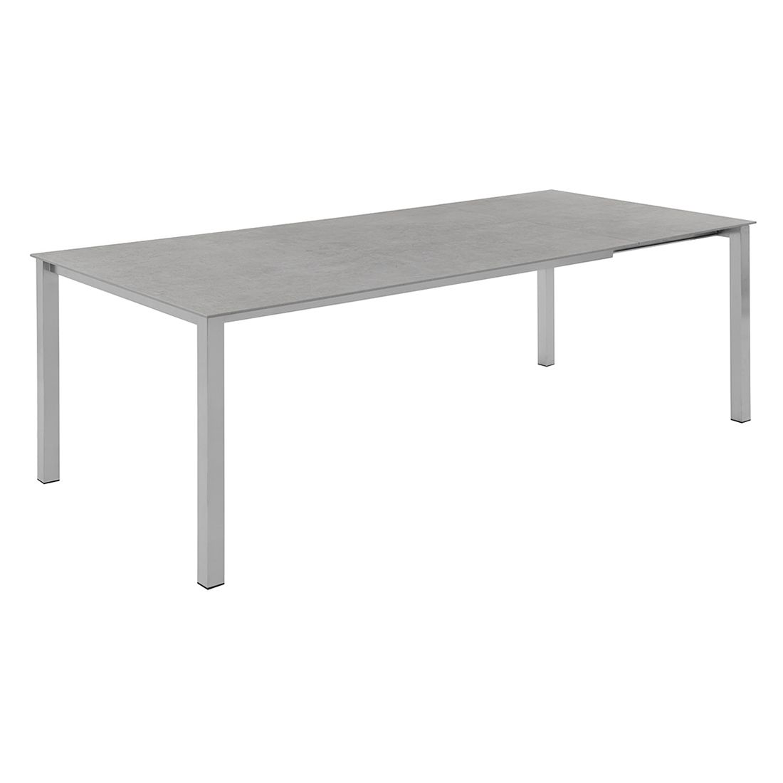 Nærbilde av ben på Uttrekkbart hagebord Classic 160/220x100cm rustfritt stål/Dekton