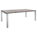 Uttrekkbart hagebord Classic 160/210x90 cm rustfritt stål/Silverstar front