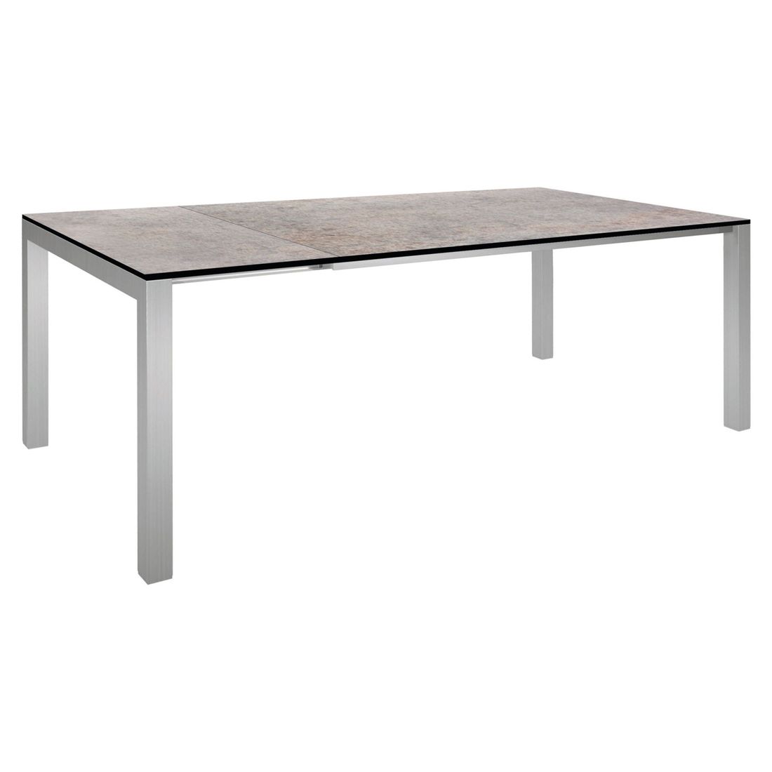 Uttrekkbart hagebord Classic 160/210x90 cm rustfritt stål/Silverstar front