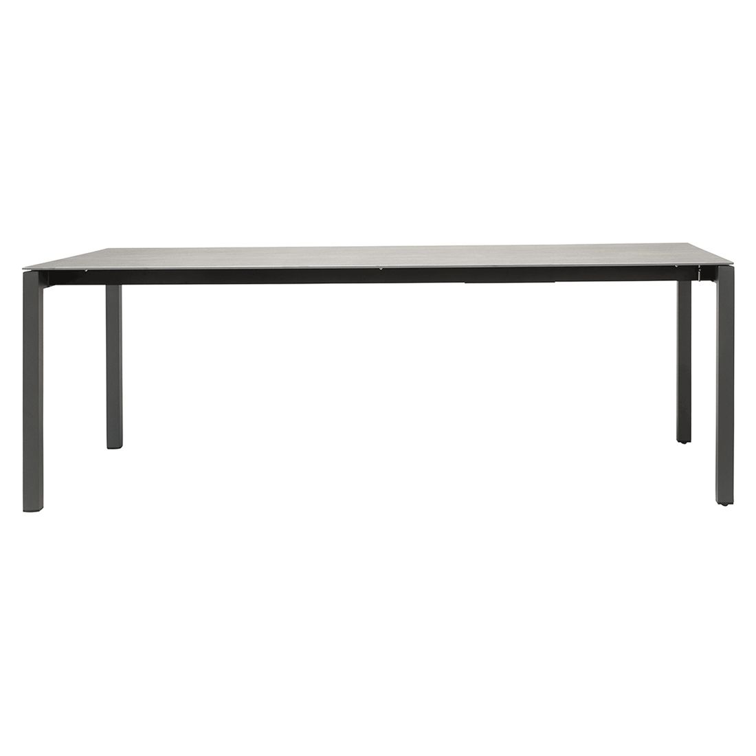 uttrekkbart hagebord classic 160/220x100cm aluminium dekton montert i hage