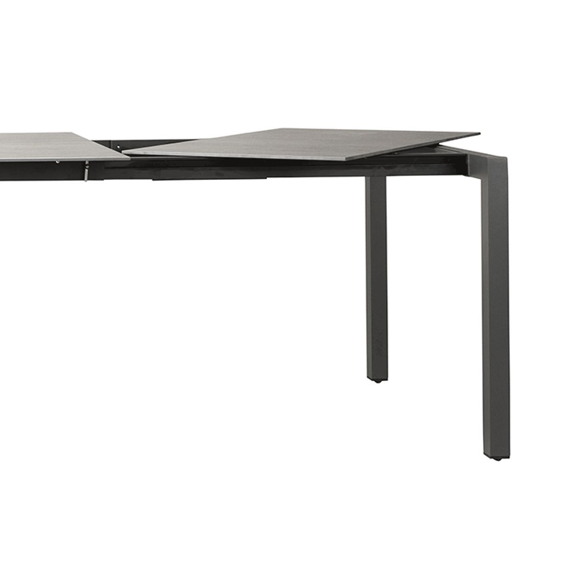 uttrekkbart hagebord classic 160/220x100cm aluminium dekton utvidelsesmekanisme